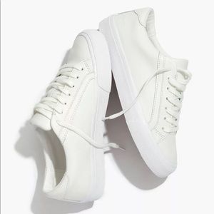 NEW Madewell Sidewalk Low-Top Sneakers in Leather